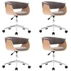 Image de vidaXL Chaises pivotantes à manger lot de 4 taupe tissu