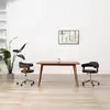 Image de vidaXL Chaises pivotantes à manger lot de 2 bois courbé et similicuir