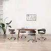 Image de vidaXL Chaises pivotantes à manger lot de 4 gris bois courbé et tissu