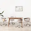 Image de vidaXL Chaises pivotantes à manger lot de 4 taupe bois courbé et tissu