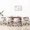 Image de vidaXL Chaises pivotantes à manger lot de 6 taupe bois courbé et tissu