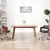 Image de vidaXL Chaises pivotantes à manger lot de 2 bois courbé et similicuir