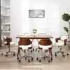 Image de vidaXL Chaises pivotantes à manger lot de 6 bois courbé et similicuir