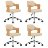 Image de vidaXL Chaises pivotantes à manger lot de 4 bois courbé et similicuir