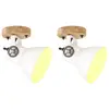 Image de vidaXL Lampe murale industrielle/de plafond 2 pcs Blanc 20x25 cm E27