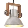 Image de vidaXL Lampe suspendue industrielle 25 W Argenté Rond 19 cm E27