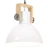 Image de vidaXL Lampe suspendue industrielle 25 W Blanc Rond 30 cm E27