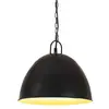 Image de vidaXL Lampe suspendue industrielle vintage 25 W Noir Rond 31 cm E27