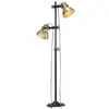 Image de vidaXL Lampadaire avec 2 abat-jour Laiton E27 Fonte