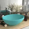 Image de vidaXL Lavabo ovale de luxe Vert clair mat 40x33 cm Céramique