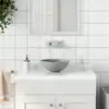 Image de vidaXL Lavabo de salle de bain Céramique Gris clair Rond