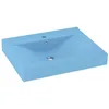 Image de Red Cup Living vidaXL Vasque de luxe avec trou pour robinet Bleu clair mat 60 x 46 cm