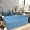 Image de vidaXL Lavabo de luxe Bleu clair mat 41x30x12 cm Céramique