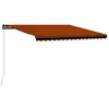 Image de vidaXL Auvent manuel rétractable 450x300 cm Orange et marron