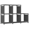Image de vidaXL Étagère d'affichage 5 cubes Gris 103x30x72,5 cm Tissu