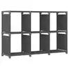 Image de vidaXL Étagère d'affichage 6 cubes Gris 103x30x72,5 cm Tissu