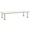 Image de vidaXL Meuble TV Transparent 80x35x17 cm Verre trempé
