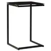 Image de vidaXL Table d'appoint Noir 40x40x60 cm Verre trempé