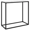 Image de vidaXL Table console Blanc 80x35x75 cm Verre trempé