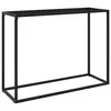 Image de vidaXL Table console Noir 100x35x75 cm Verre trempé