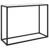 Image de vidaXL Table console Blanc 100x35x75 cm Verre trempé