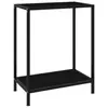Image de vidaXL Table console Noir 60x35x75 cm Verre trempé