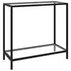 Image de vidaXL Table console Transparent 80x35x75 cm Verre trempé