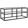 Image de vidaXL Meuble TV avec verre trempé Noir 100x40x40 cm
