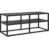 Image de vidaXL Meuble TV noir avec verre marbre noir 100x40x40 cm