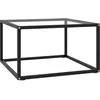 Image de vidaXL Table basse Noir avec verre trempé 60x60x35 cm