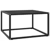 Image de vidaXL Table basse Noir avec verre noir 60x60x35 cm