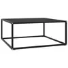 Image de vidaXL Table basse Noir avec verre noir 80x80x35 cm