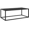 Image de Table basse avec verre noir 100x50x35 cm noir