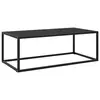 Image de vidaXL Table basse Noir avec verre noir 100x50x35 cm