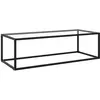 Image de vidaXL Table basse Noir avec verre trempé 120x60x35 cm