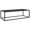Image de vidaXL Table basse Noir avec verre noir 120x50x35 cm