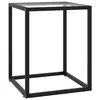 Image de vidaXL Table basse Noir avec verre trempé 40x40x50 cm