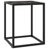 Image de vidaXL Table basse Noir avec verre marbre noir 40x40x50 cm