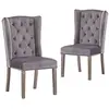 Image de vidaXL Eetkamerstoelen 2 st fluweel grijs