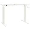 Image de vidaXL Cadre de bureau en hauteur réglable avec manivelle manuel Blanc