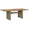 Image de vidaXL Table à manger de jardin Marron 200x100x74 cm Résine tressée