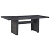 Image de Table à dîner Noir 200x100x74 cm Verre et résine tressée
