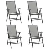 Image de vidaXL Chaises pliables en maille lot de 4 Acier Anthracite