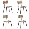Image de vidaXL Chaises à manger lot de 4 bois de récupération solide
