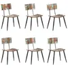 Image de vidaXL Chaises à manger lot de 6 bois de récupération solide