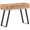 Image de vidaXL Table console 100x35x76 cm Bois d'acacia avec bord naturel