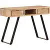 Image de vidaXL Bureau 107x45x79 cm Bois d'acacia solide avec bord naturel