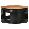 Image de vidaXL Table basse Noir 68x68x36 cm Bois d'acacia massif