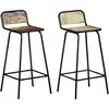 Image de vidaXL Chaises de bar lot de 2 bois de récupération solide