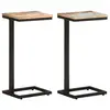 Image de vidaXL Tables d'appoint 2 pcs 31,5x24,5x64,5 cm Bois de récupération